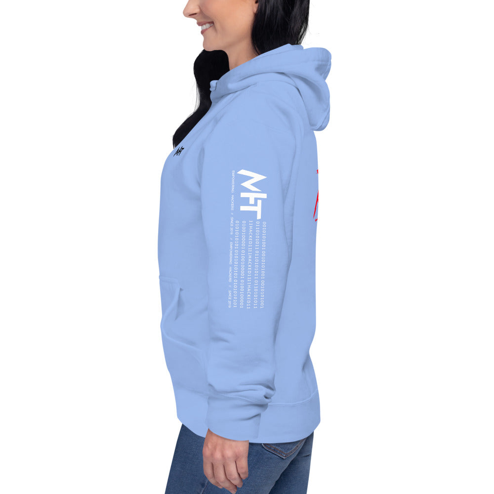 Cyber Security Red Team V10 - Unisex Hoodie (back print) by DarkByteGear