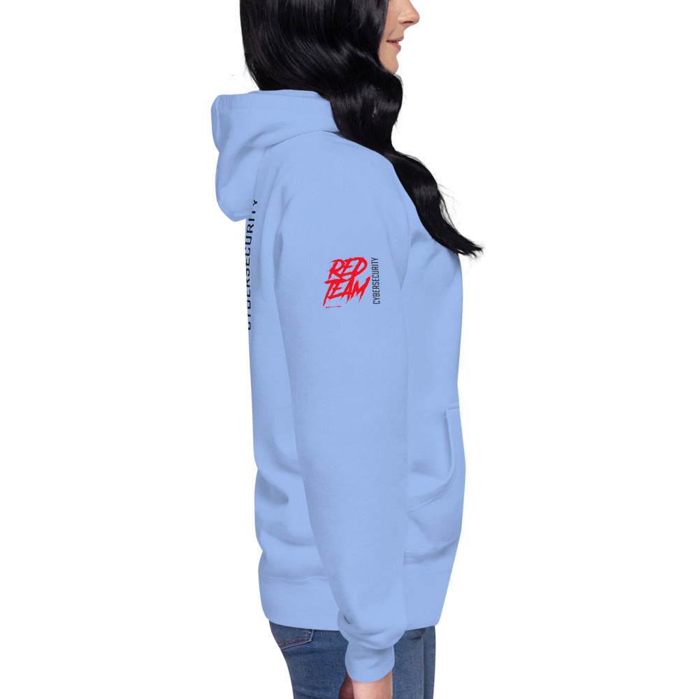 Cyber Security Red Team V10 - Unisex Hoodie (back print) by DarkByteGear