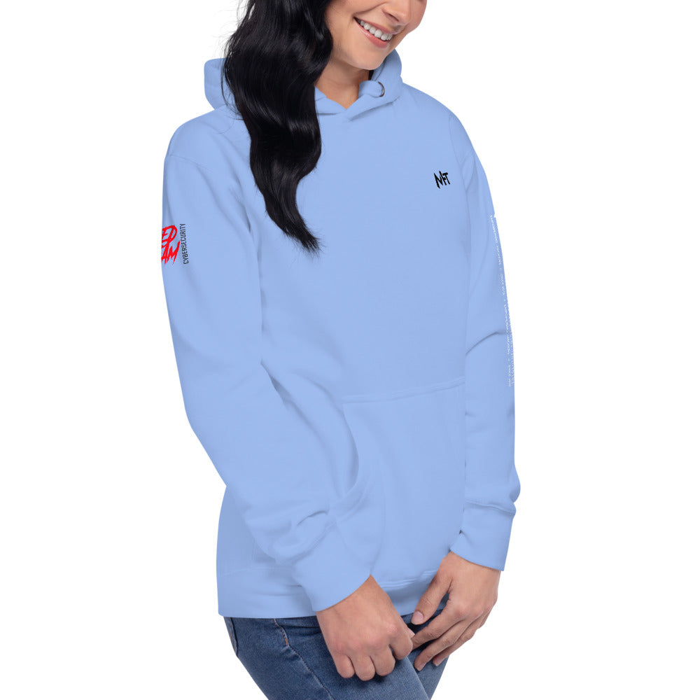 Cyber Security Red Team V10 - Unisex Hoodie (back print) by DarkByteGear
