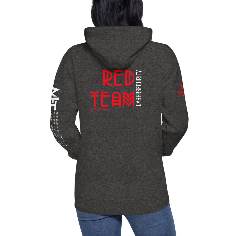 Cyber Security Red Team v5 - Unisex Hoodie (back print) by DarkByteGear