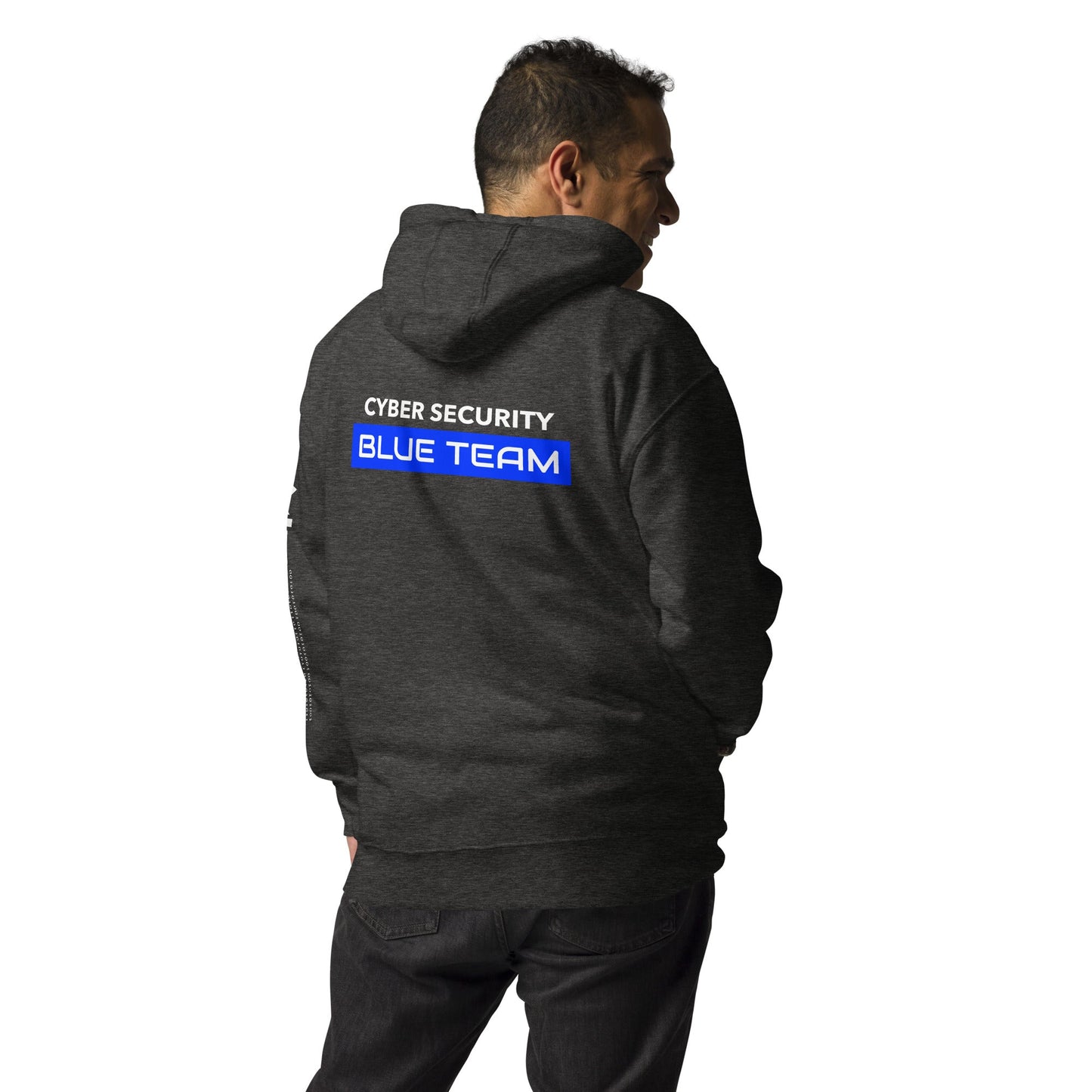 Cyber Security Blue Team V12 - Unisex Hoodie ( Back Print ) by DarkByteGear