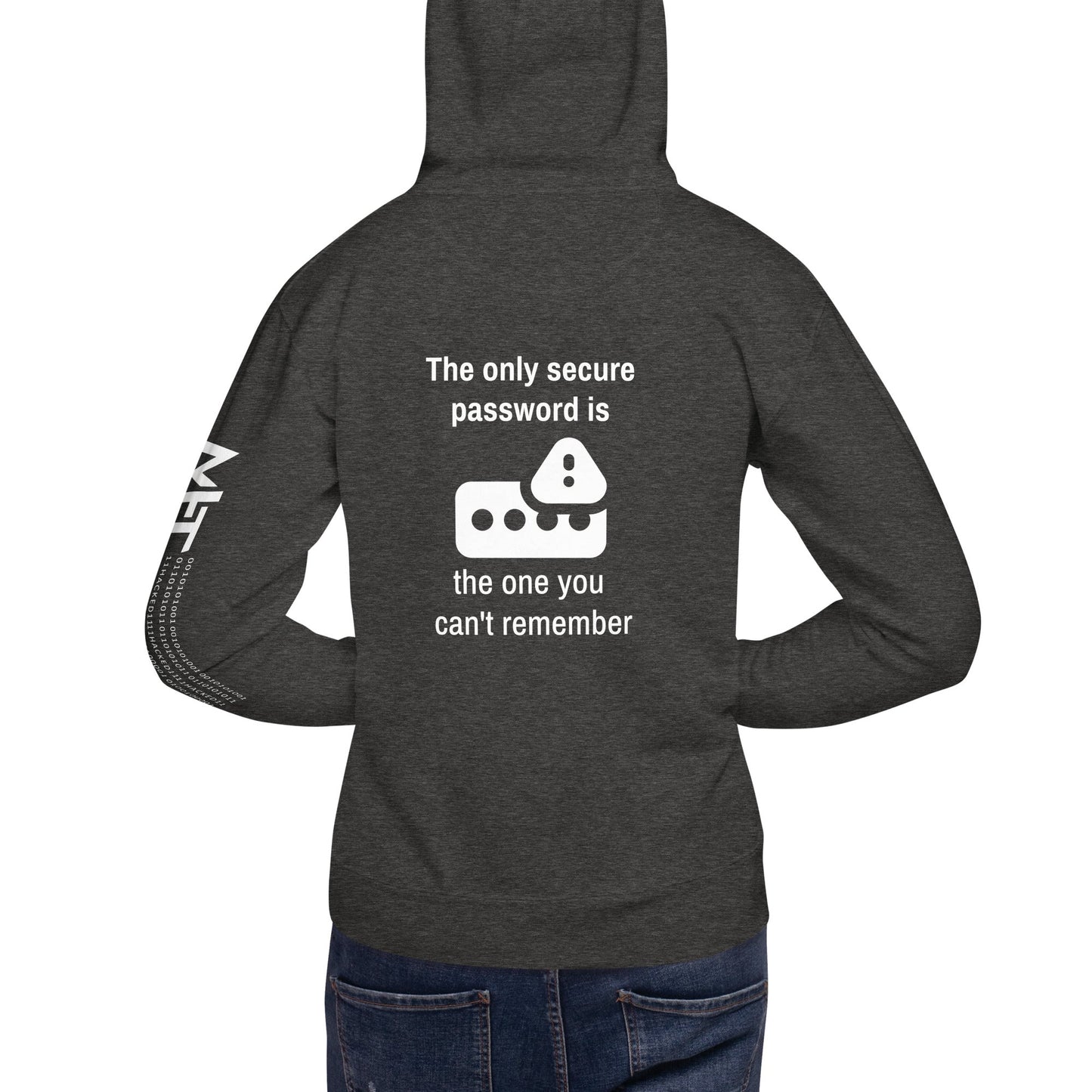 The only Secure Password V3 Unisex Hoodie ( Back Print ) by DarkByteGear