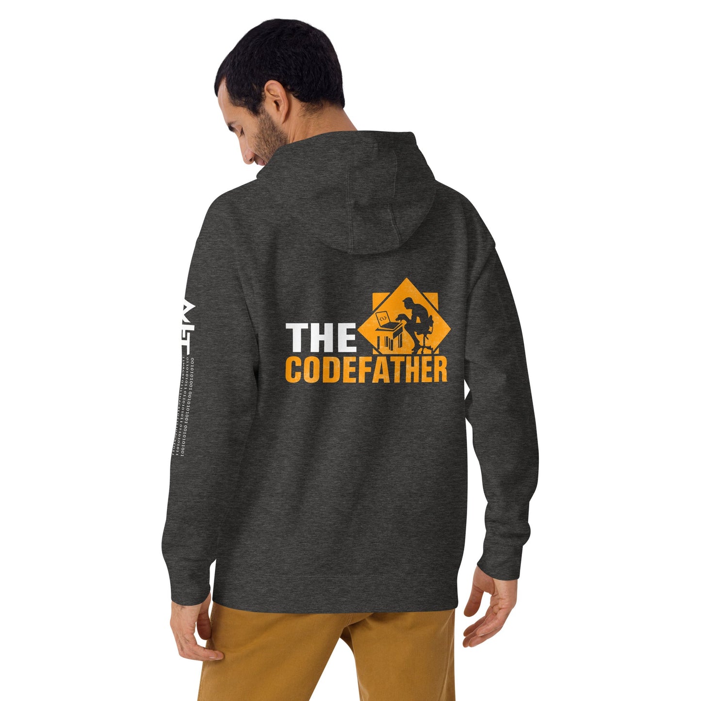 The Code Father Unisex Hoodie ( Back Print ) by DarkByteGear