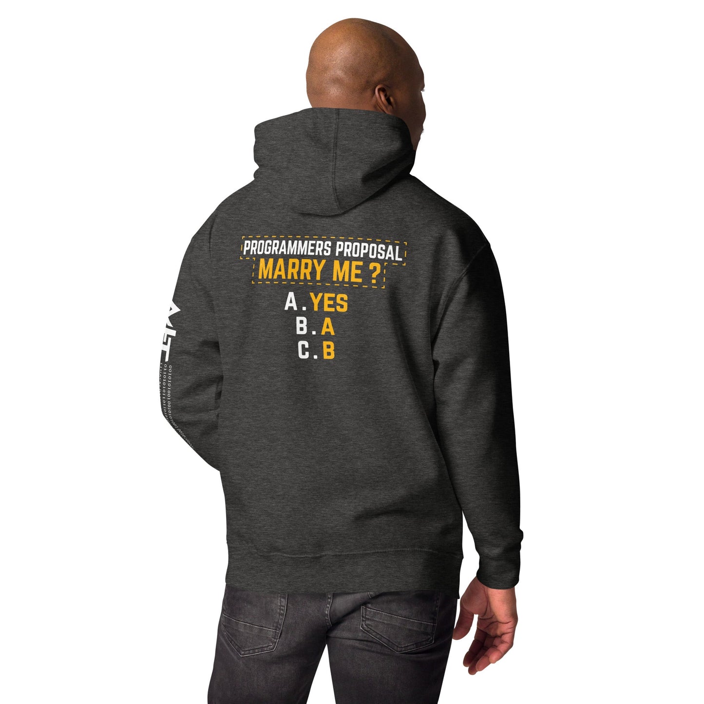 Programmers' Proposal - Unisex Hoodie ( Back Print ) by DarkByteGear