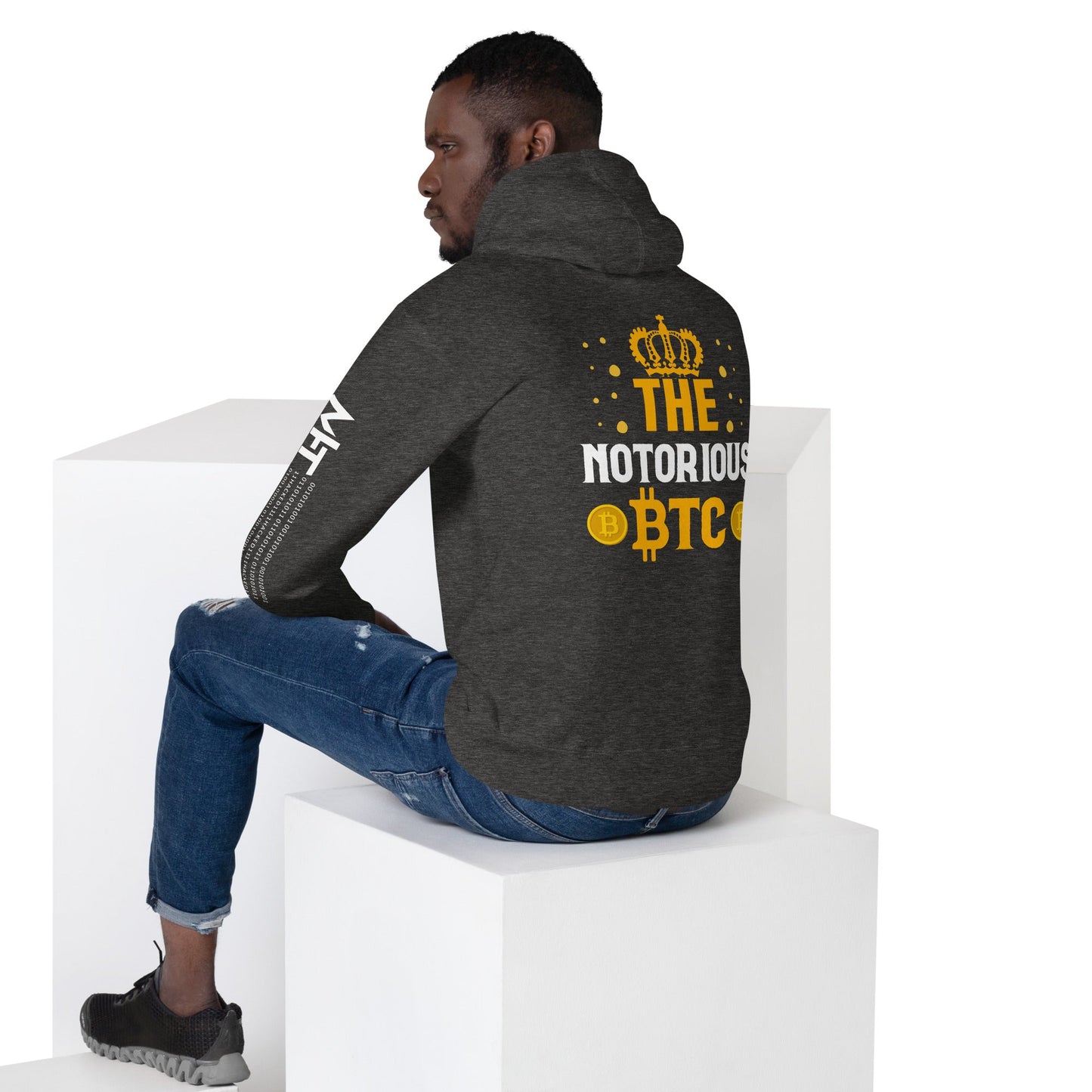 The Notorious Bitcoin - Unisex Hoodie ( Back Print ) by DarkByteGear