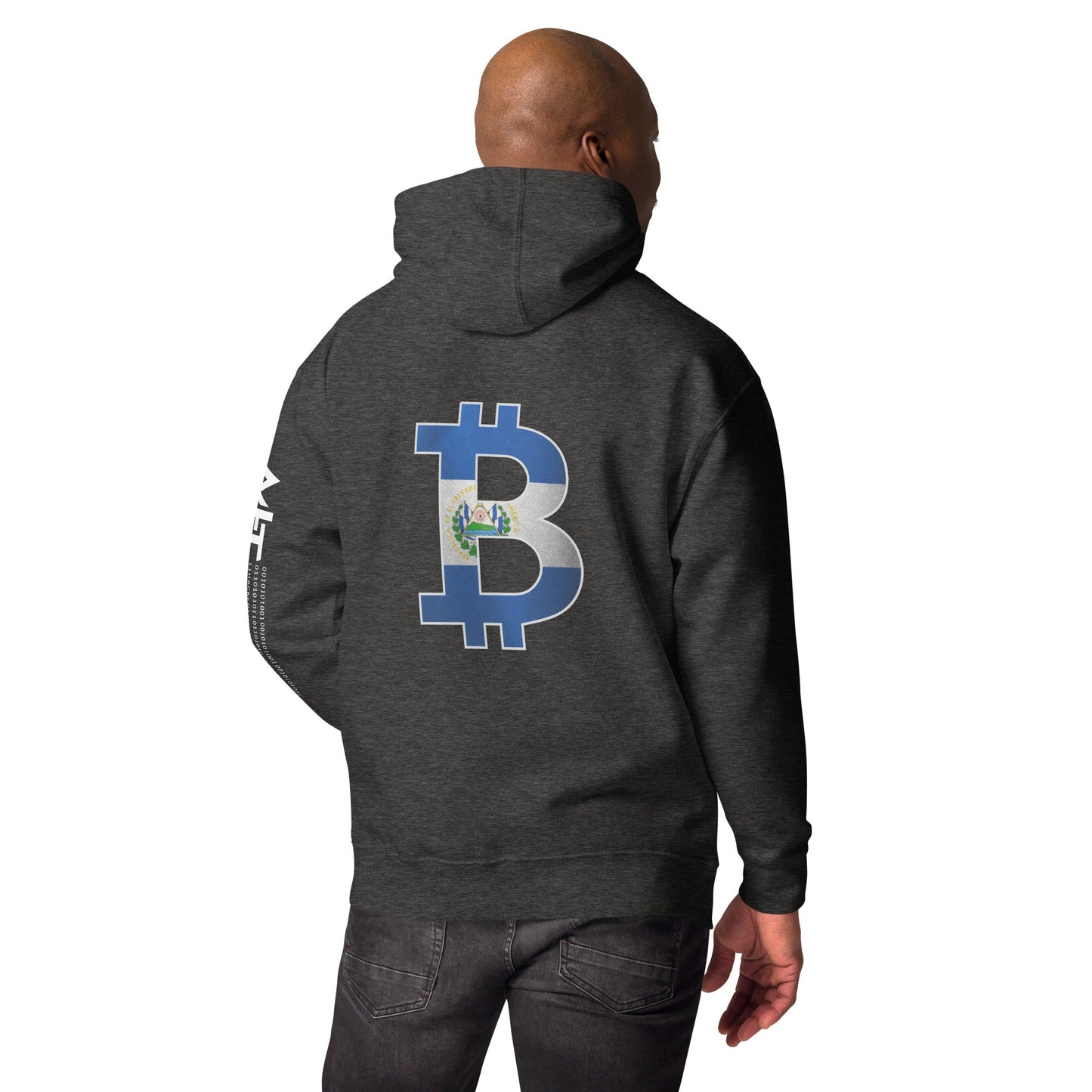 Blue Flag inside Bitcoin - Unisex Hoodie by DarkByteGear