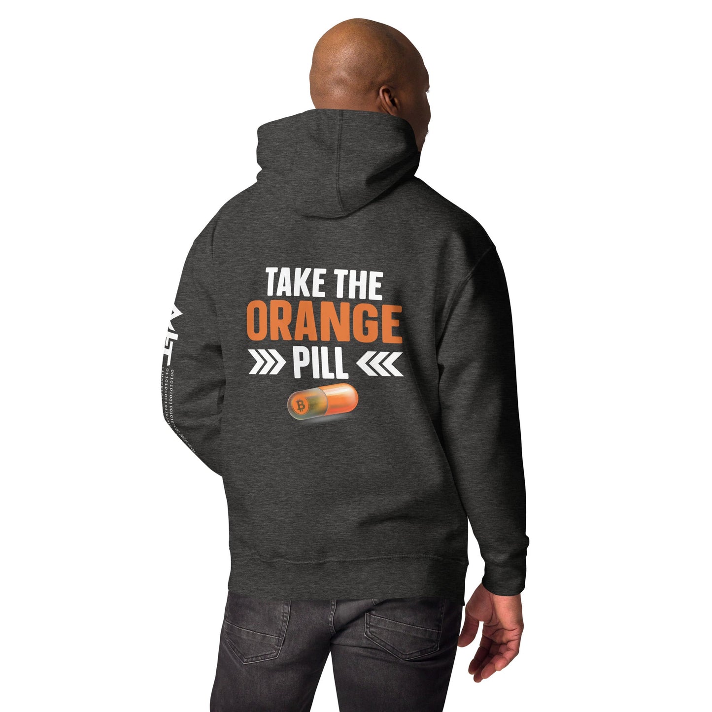 Take the Orange Pill Unisex Hoodie ( Back Print ) by DarkByteGear