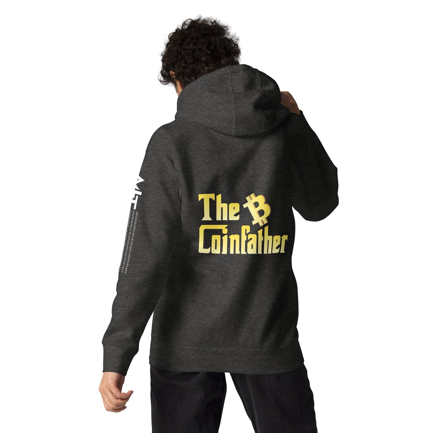 The Bitcoin Father - Unisex Hoodie ( Back Print ) by DarkByteGear