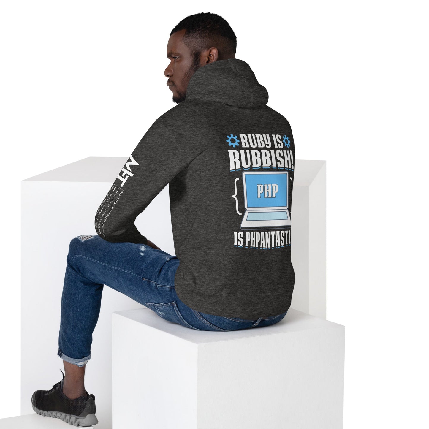 Ruby is Rubbish - Unisex Hoodie ( Back Print ) by DarkByteGear