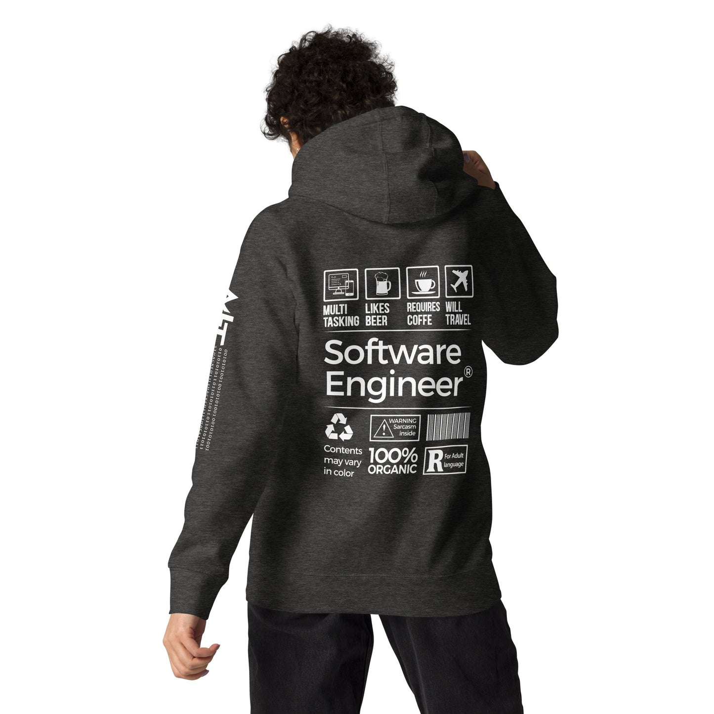Software Engineer V2 - Unisex Hoodie ( Back Print ) by DarkByteGear