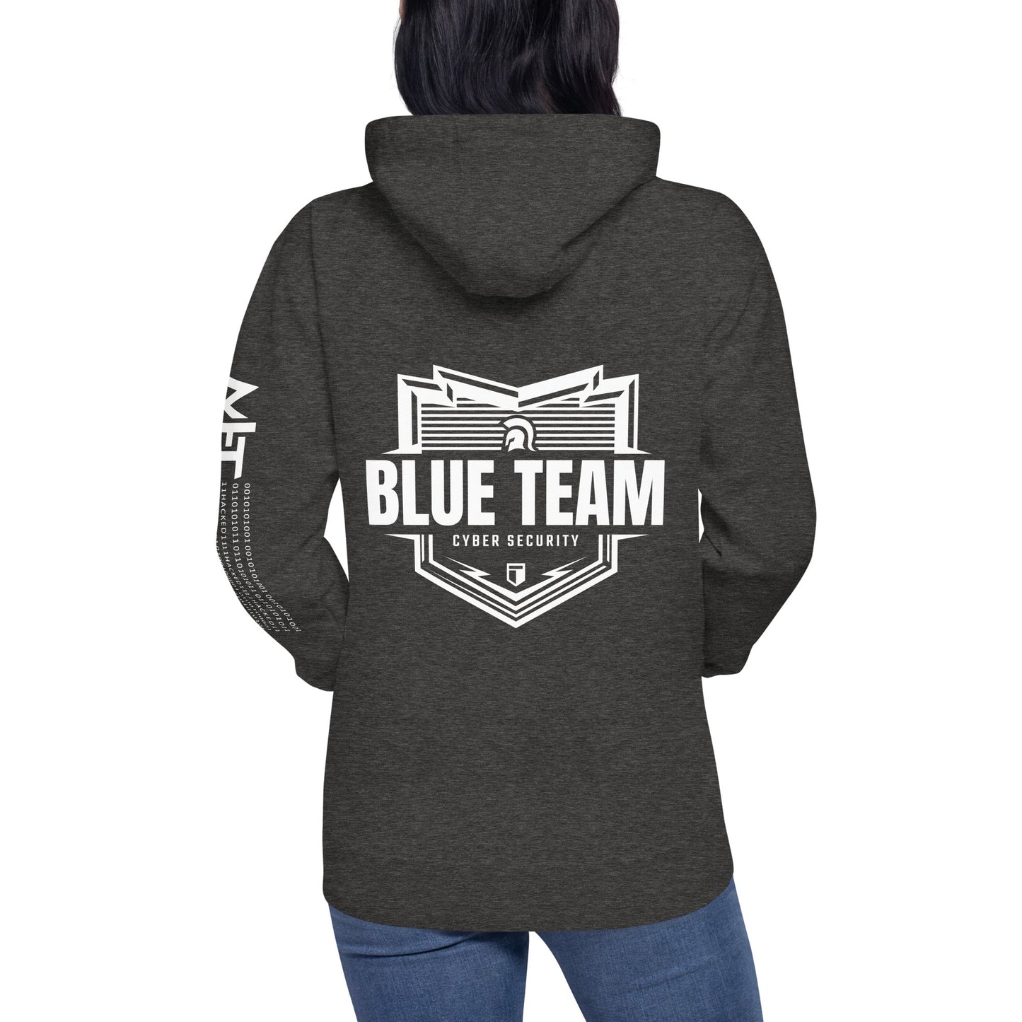 Cyber Security Blue Team V1 - Unisex Hoodie ( Back Print ) by DarkByteGear