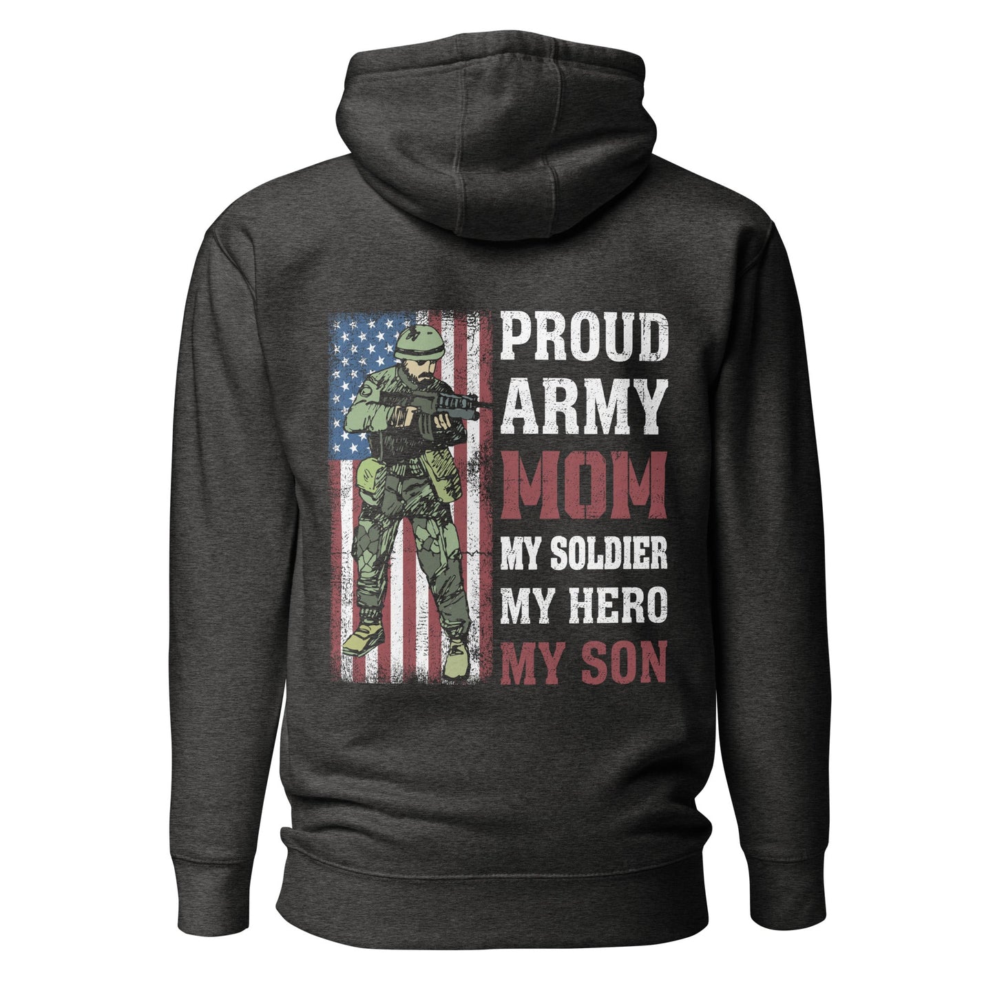 Proud Army Mom - Unisex Hoodie (back print) by DarkByteGear