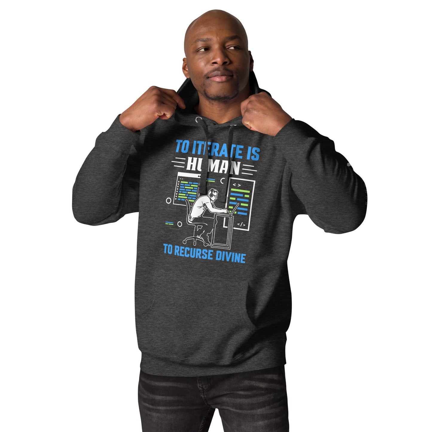 To iterate is Human, to recurse Divine Unisex Hoodie by DarkByteGear