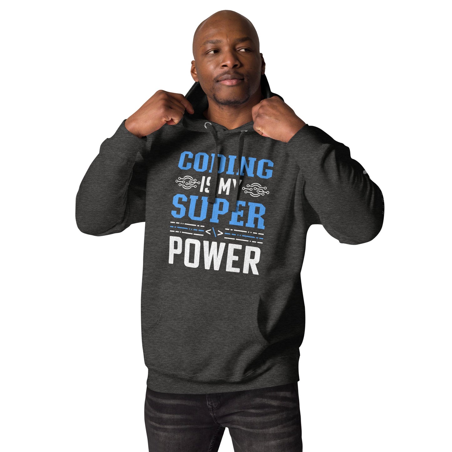 Coding is My Super Power Unisex Hoodie by DarkByteGear