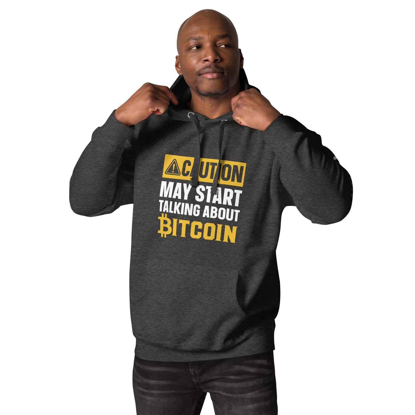 Caution! May start talking about Bitcoin Unisex Hoodie by DarkByteGear
