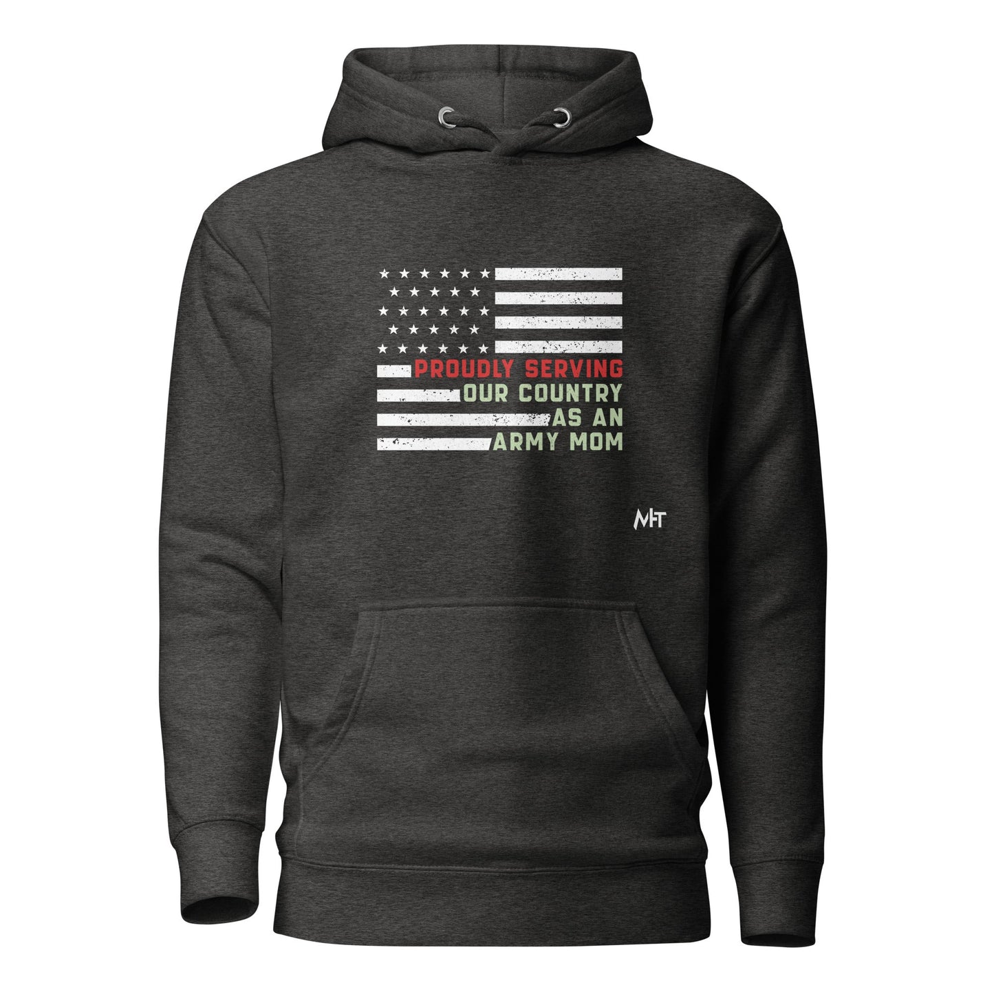 Proudly Serving as an Army Mom - Unisex Hoodie by DarkByteGear
