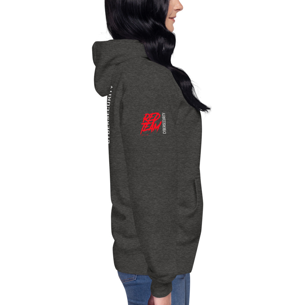 Cyber Security Red Team V10 - Unisex Hoodie (back print) by DarkByteGear