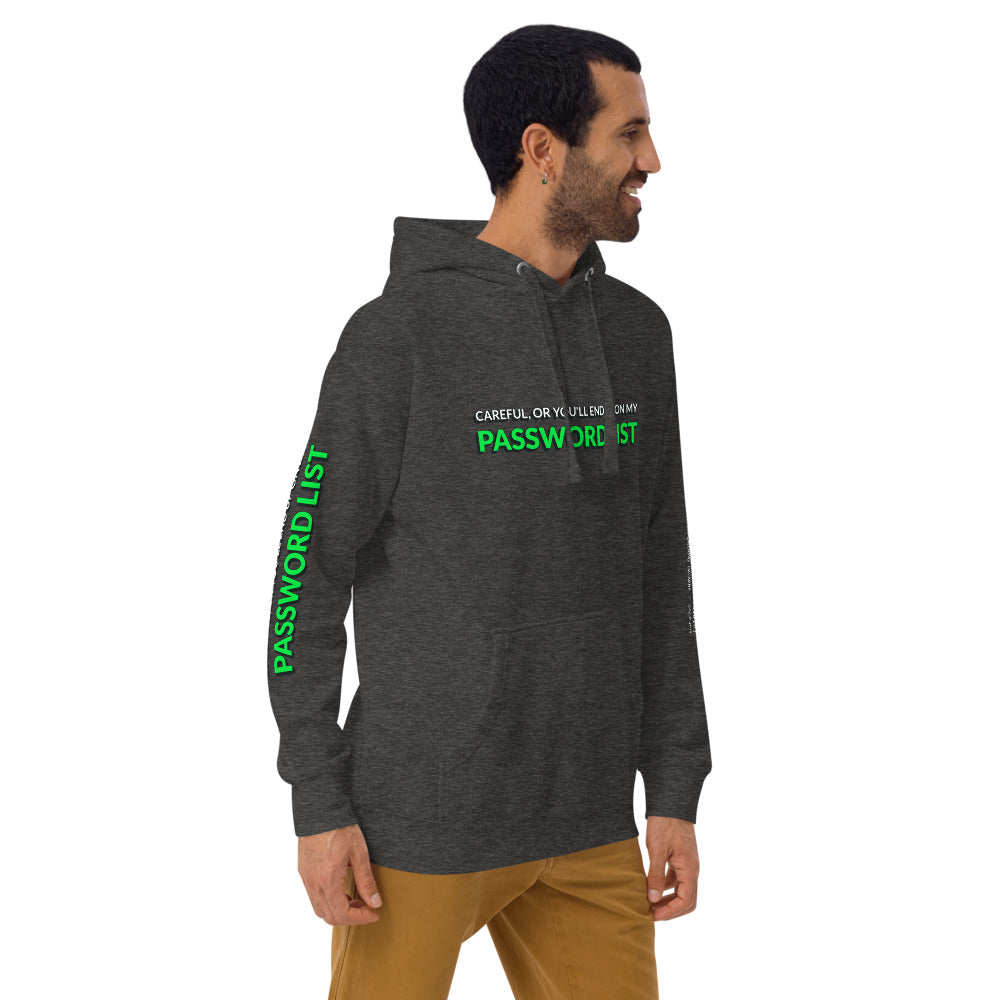 Password List - Unisex Hoodie by DarkByteGear
