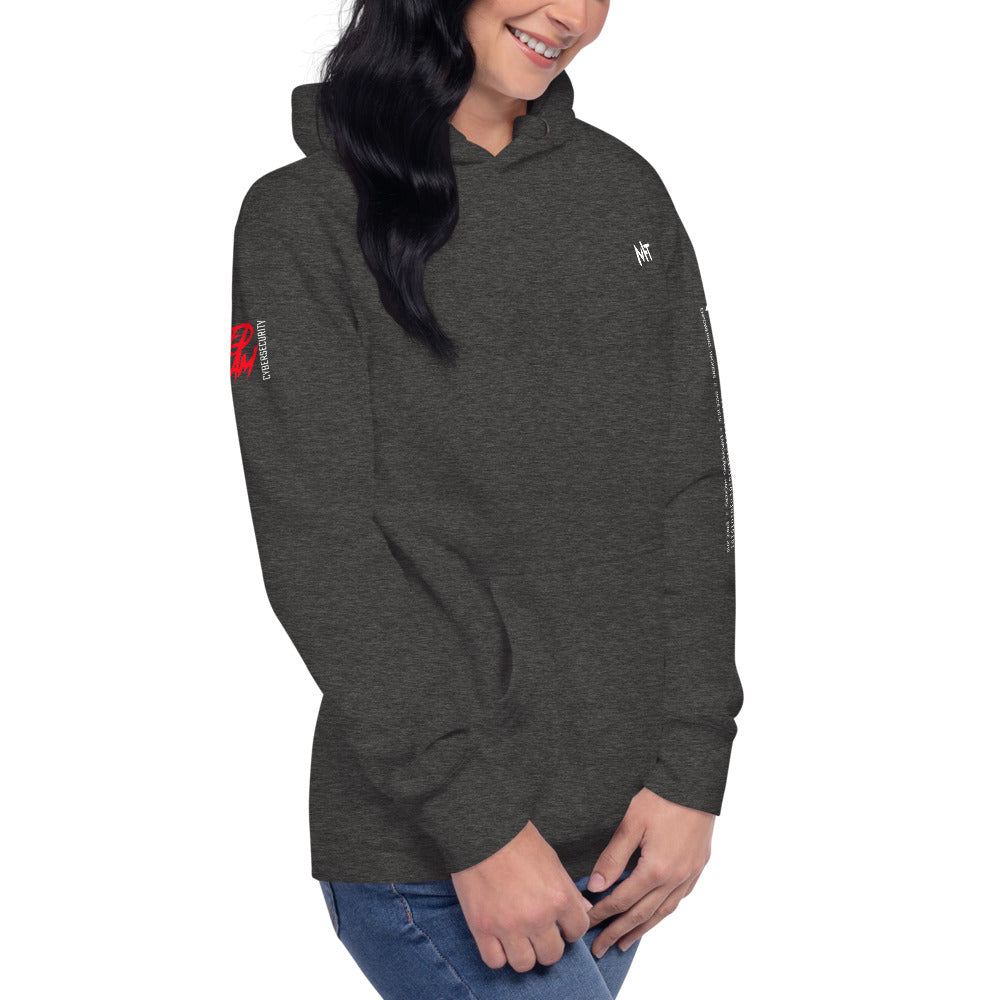 Cyber Security Red Team V10 - Unisex Hoodie (back print) by DarkByteGear