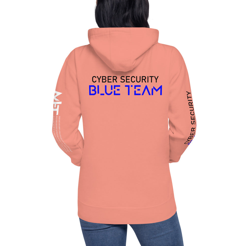 Cybersecurity Blue Team v4 - Unisex Hoodie (back print) by DarkByteGear