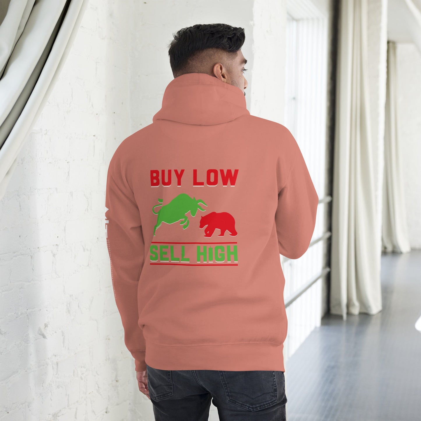 Buy low, Sell high - Unisex Hoodie ( Back Print ) by DarkByteGear
