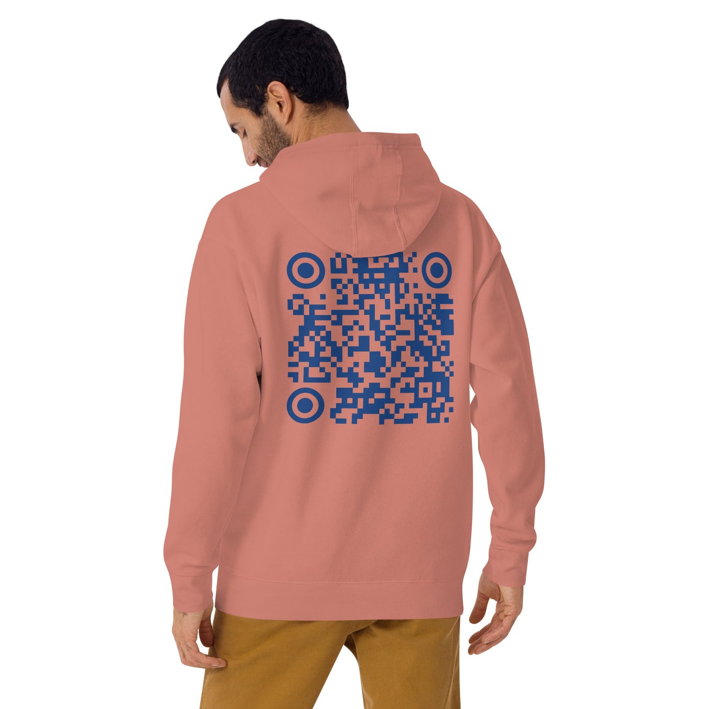 Who's the New Kid, Hacker, Developer, Gamer, Crypto King V1 (No Logo) - Unisex Hoodie Personalized QR Code by DarkByteGear