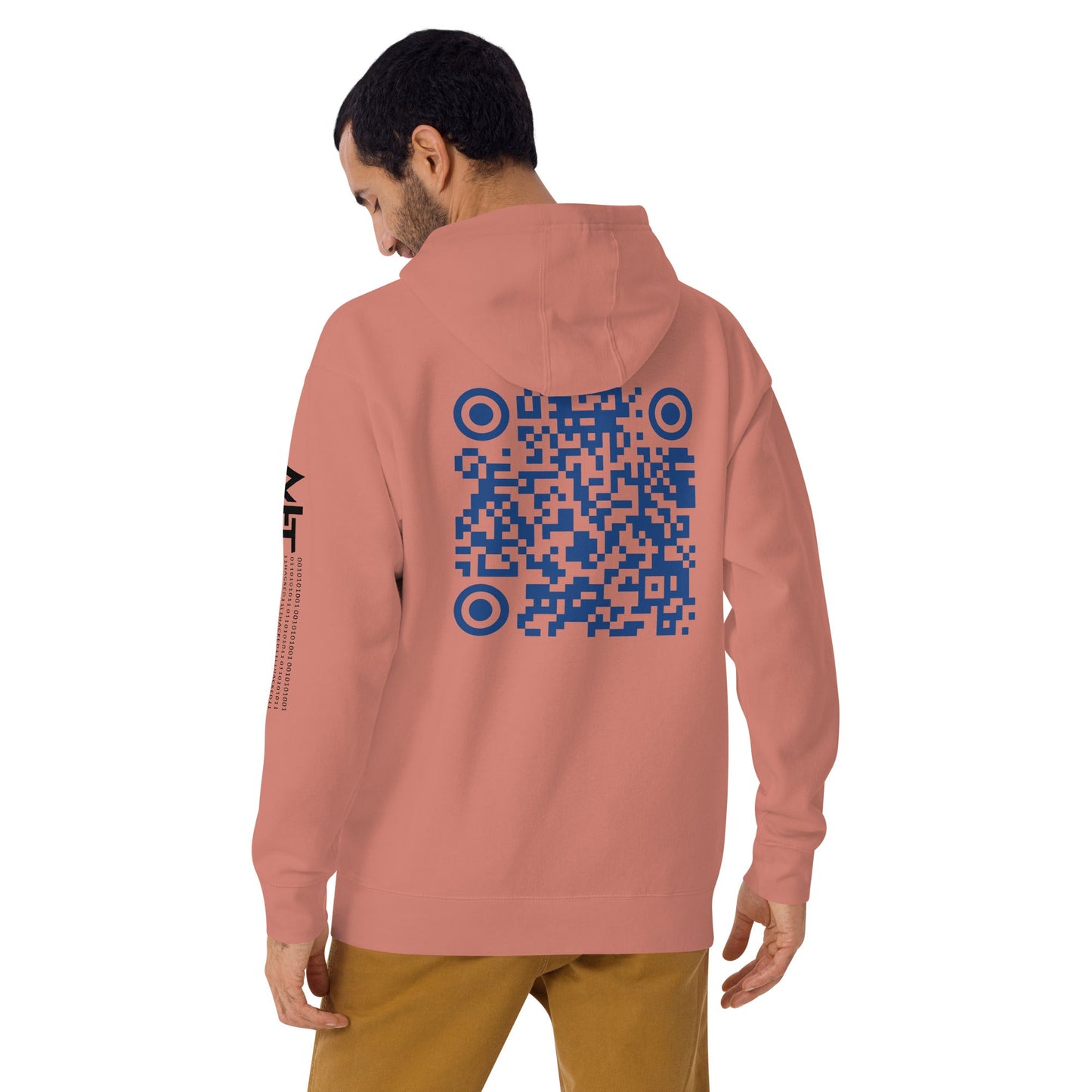 Who's the New Kid, Hacker, Developer, Gamer, Crypto King V1 - Unisex Hoodie Personalized QR Code by DarkByteGear