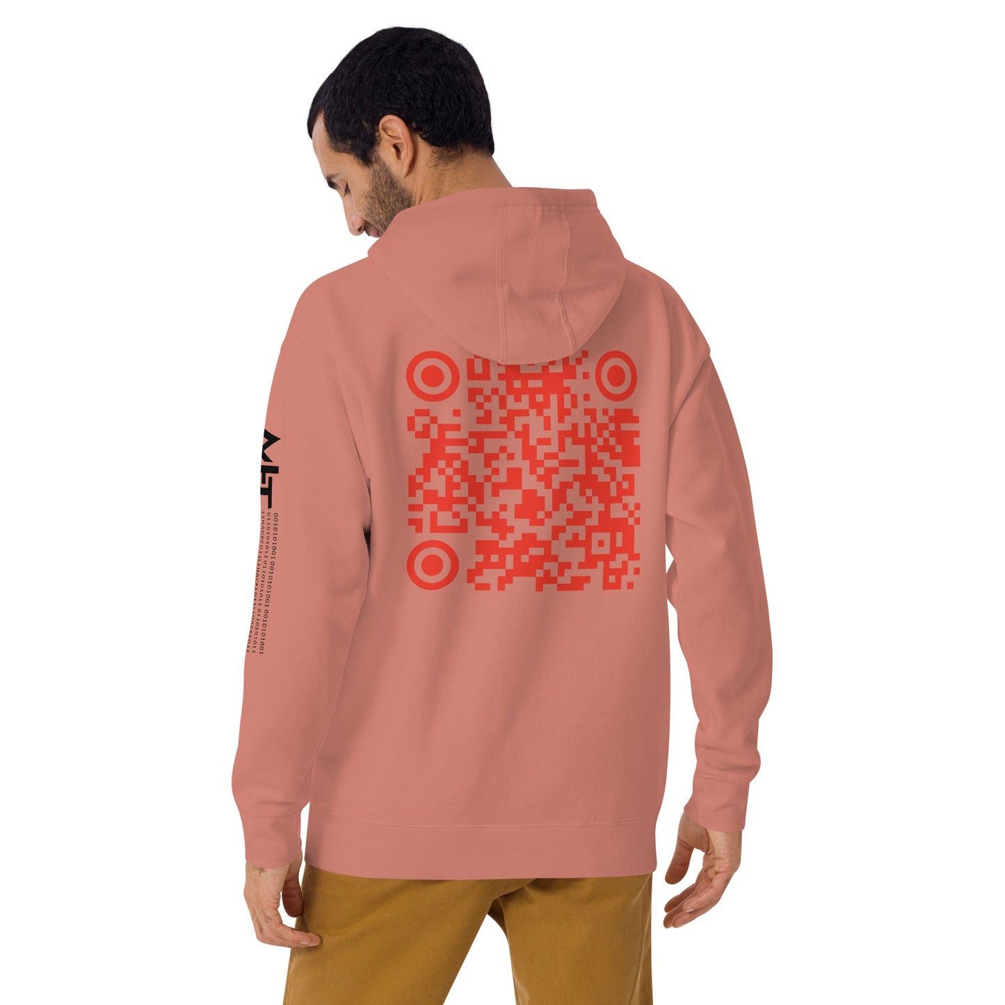 Who's the New Kid, Hacker, Developer, Gamer, Crypto King V1 - Unisex Hoodie Personalized QR Code by DarkByteGear