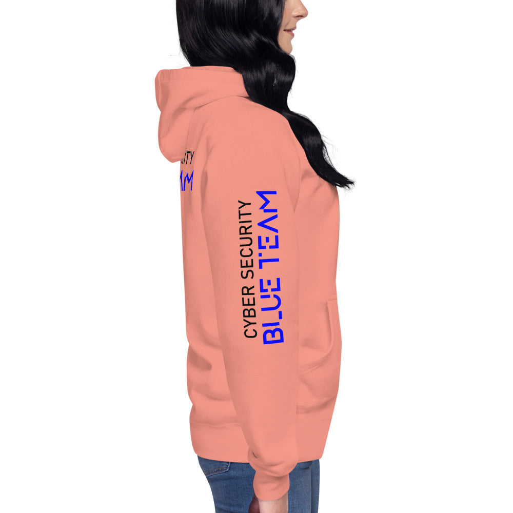 Cybersecurity Blue Team v4 - Unisex Hoodie (back print) by DarkByteGear
