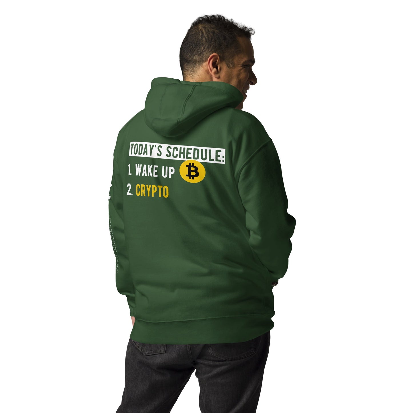 Today's Schedule - 1. Wake up 2. Crypto Unisex Hoodie by DarkByteGear