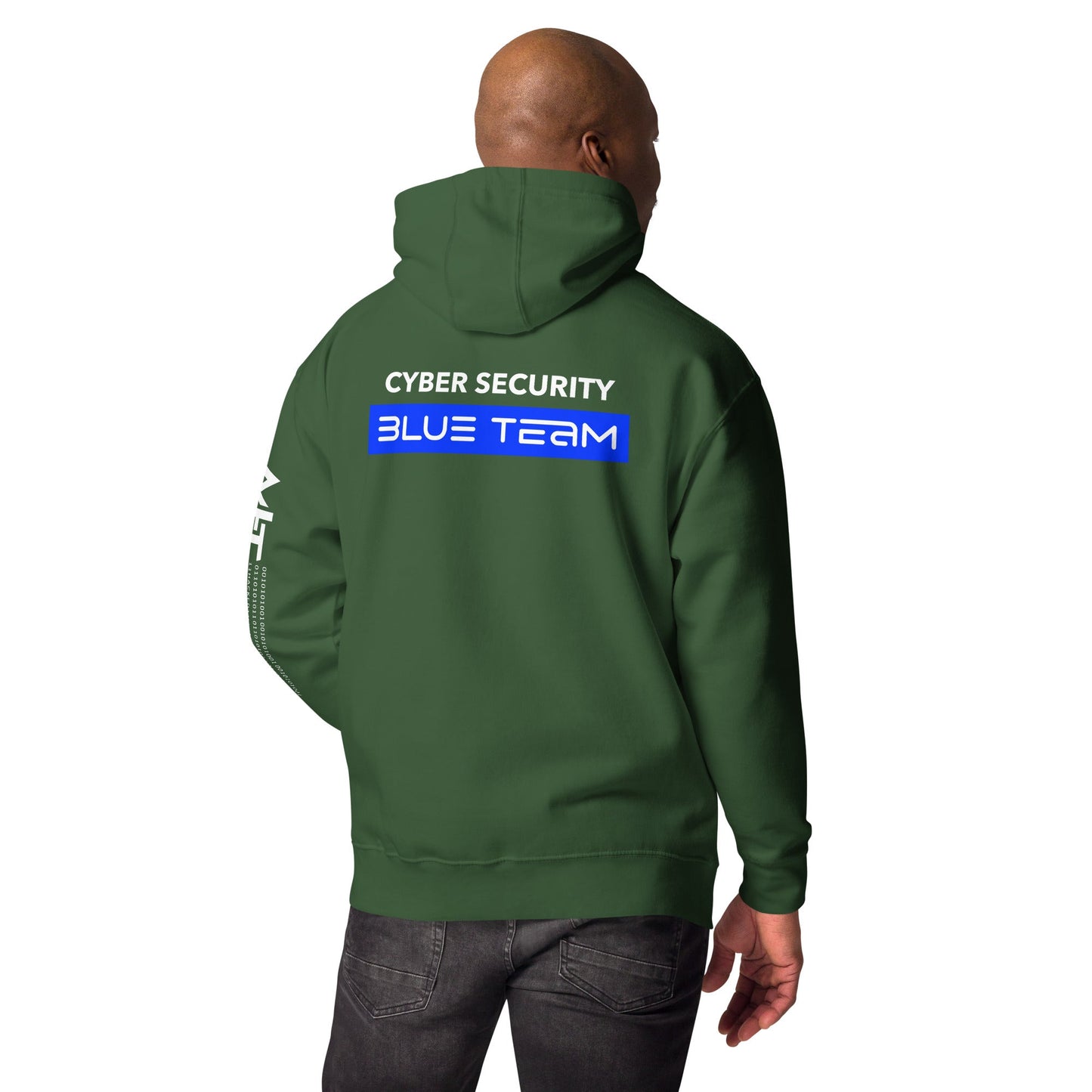 Cyber Security Blue Team V8 - Unisex Hoodie ( Back Print ) by DarkByteGear