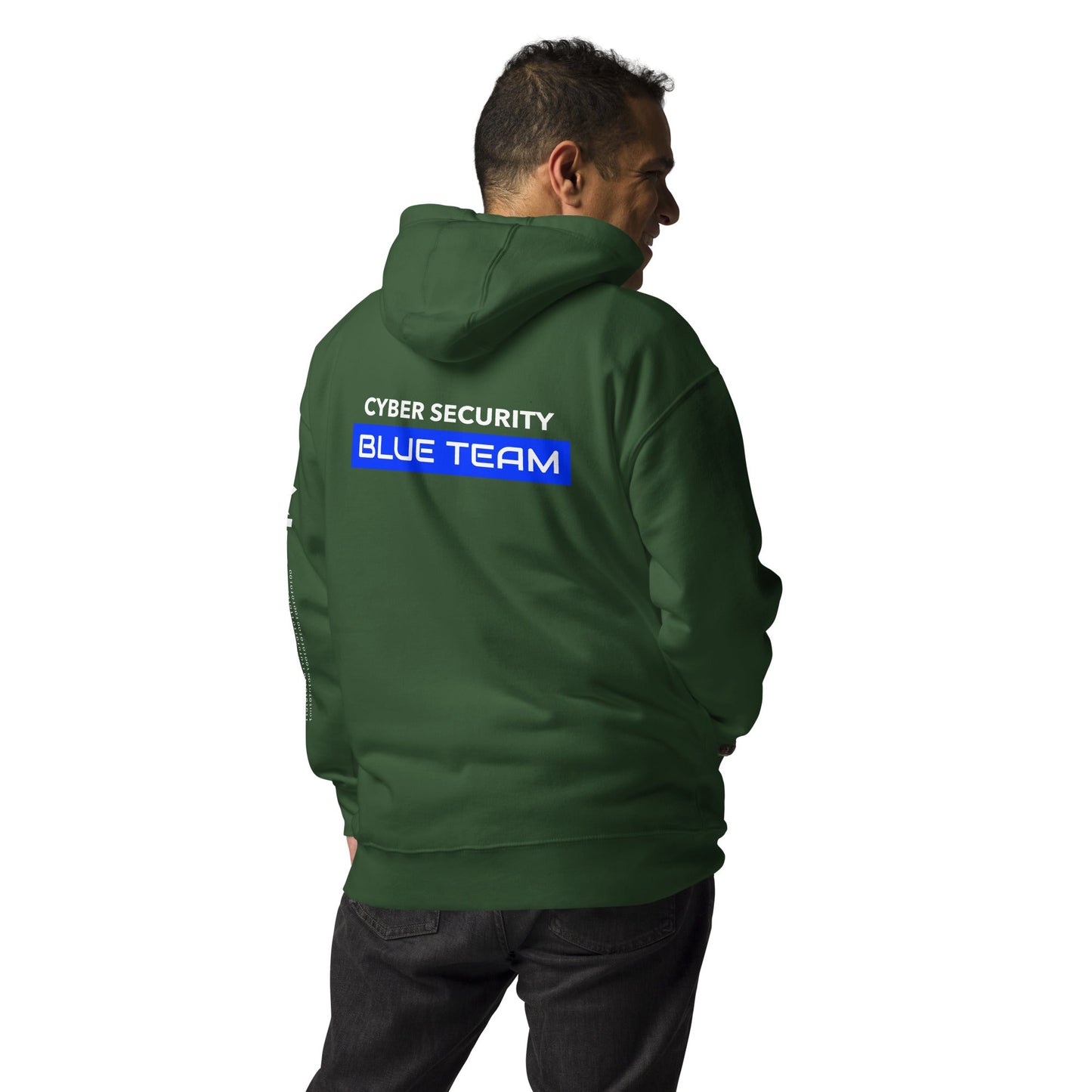 Cyber Security Blue Team V12 - Unisex Hoodie ( Back Print ) by DarkByteGear