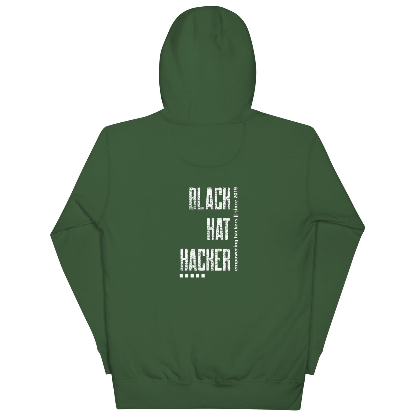 Black Hat Hacker V3 Unisex Hoodie ( Back Print ) by DarkByteGear