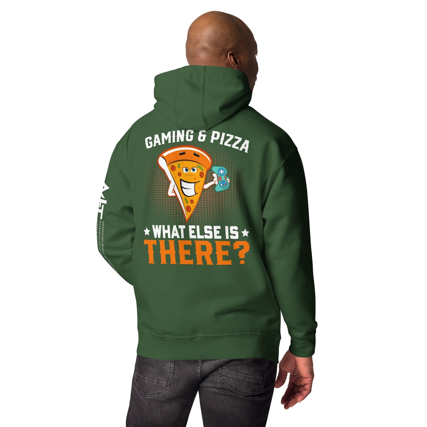 Gaming & Pizza, What else is there? Unisex Hoodie ( Back Print ) by DarkByteGear