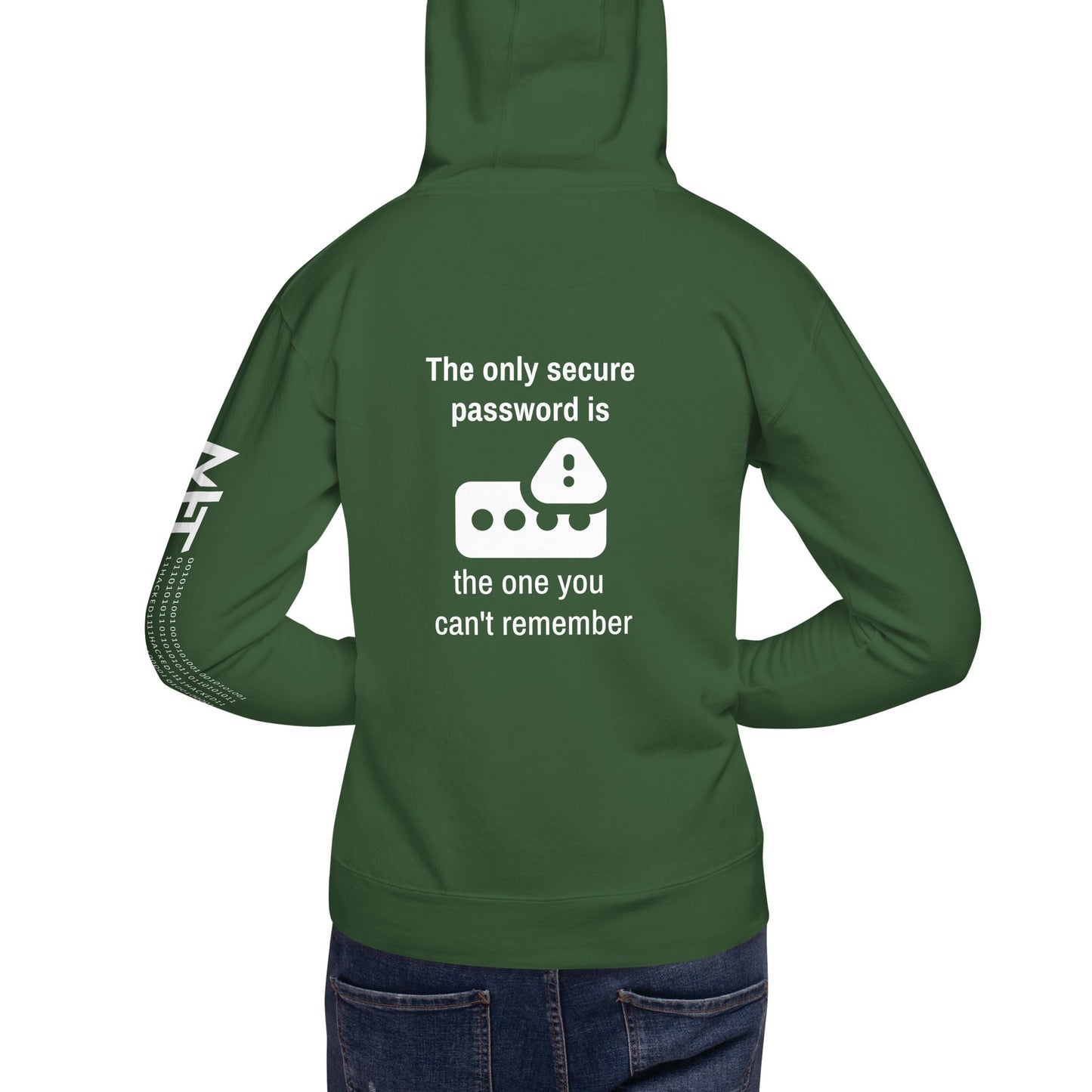 The only Secure Password V3 Unisex Hoodie ( Back Print ) by DarkByteGear