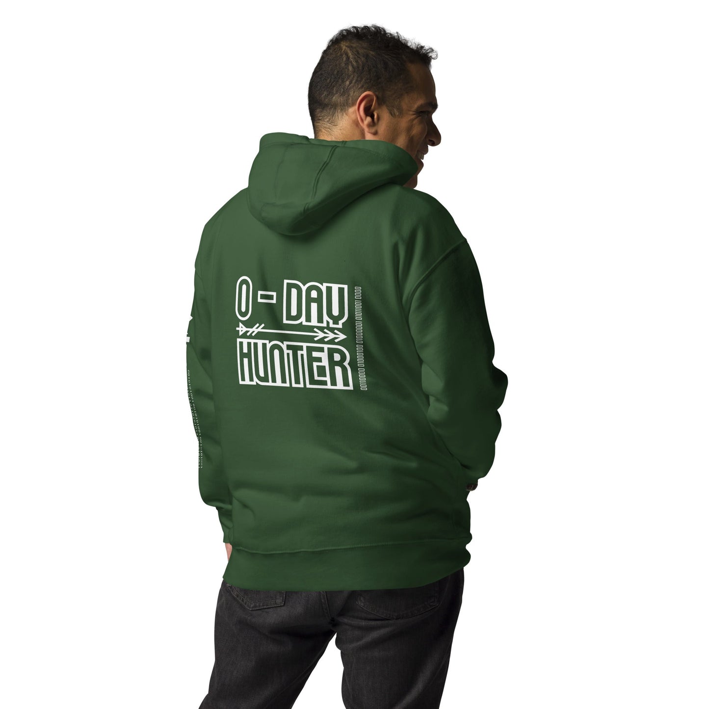 0-day hunter V6 - Unisex Hoodie ( Back Print ) by DarkByteGear