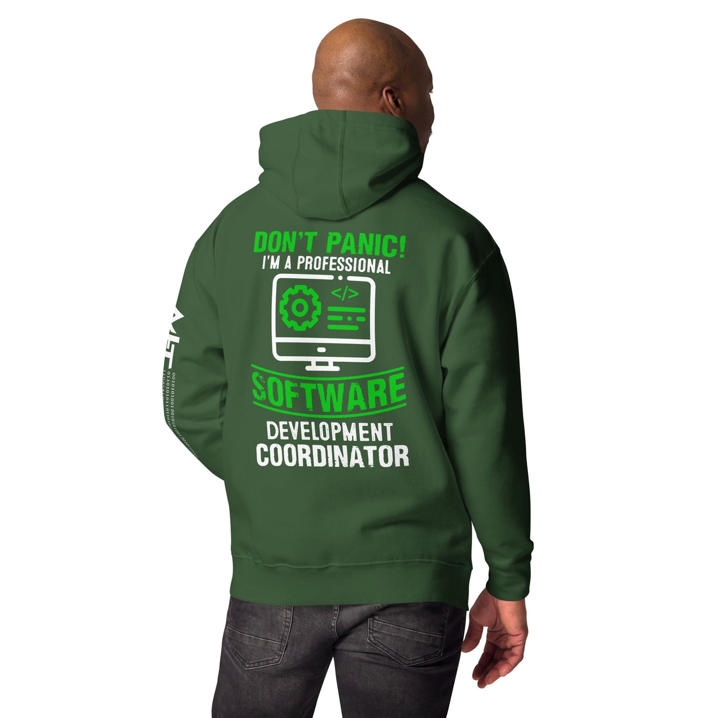 Don't Panic, I am a Professional - Unisex Hoodie ( Back Print ) by DarkByteGear