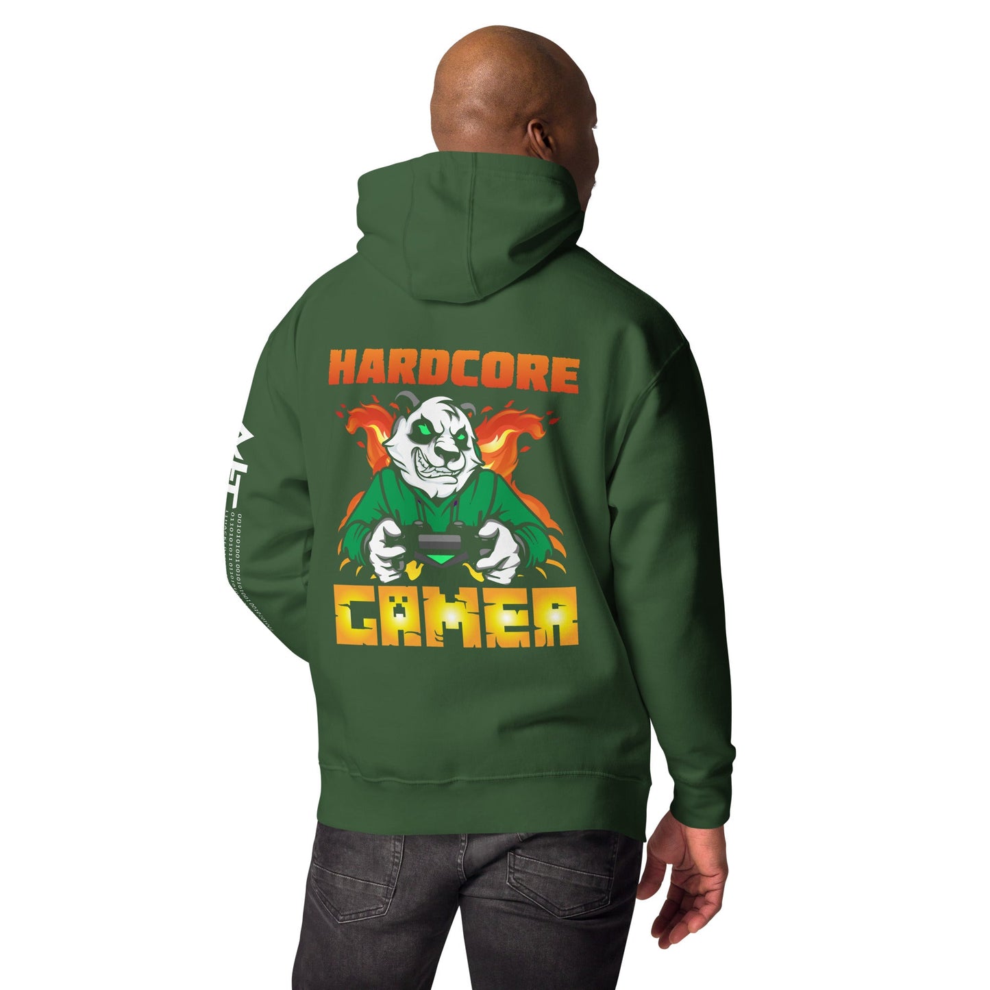 Hard Core Gamer Unisex Hoodie ( Back Print ) by DarkByteGear