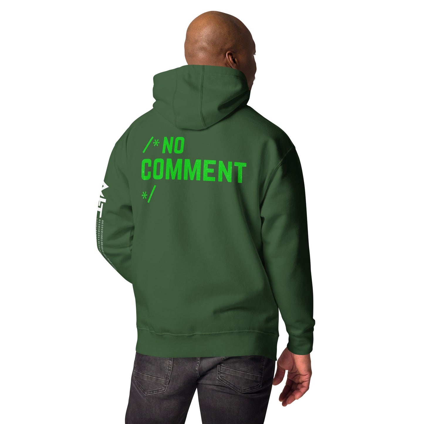 /*No Comment*/ Unisex Hoodie ( Back Print ) by DarkByteGear