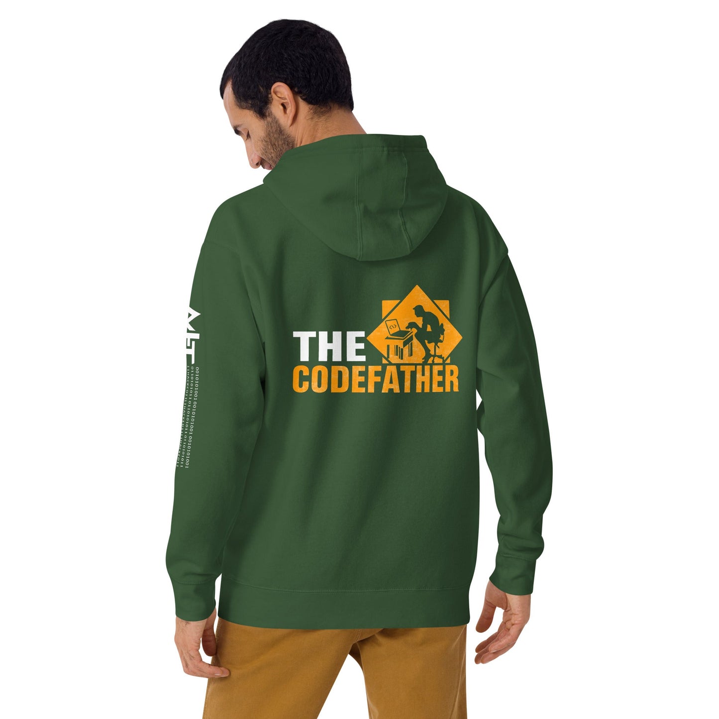 The Code Father Unisex Hoodie ( Back Print ) by DarkByteGear