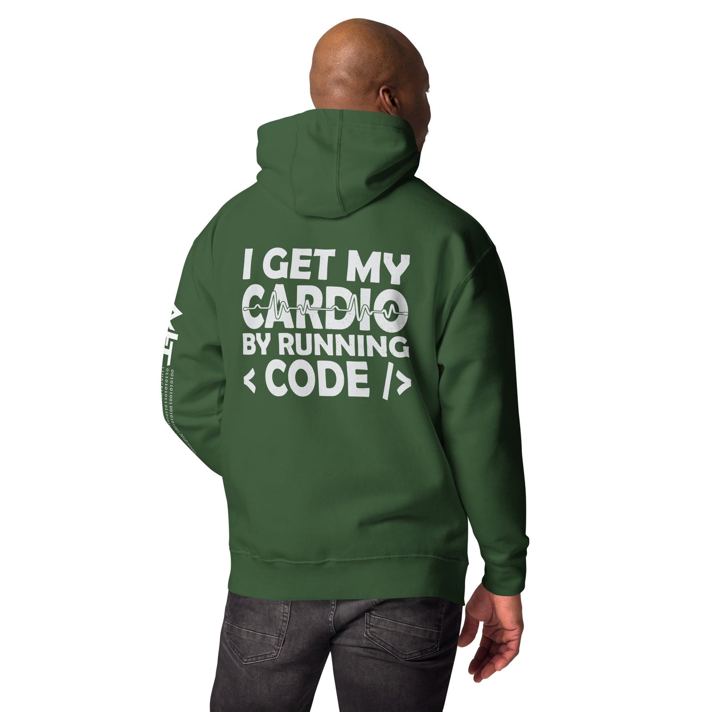 I Get my Cardio by Running Code - Unisex Hoodie by DarkByteGear