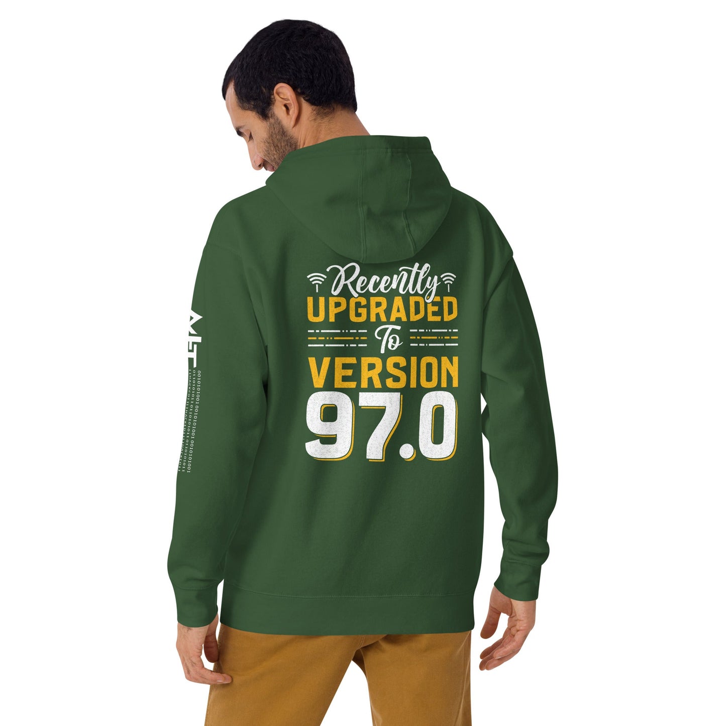 Recently Upgraded to Version 97.0 - Unisex Hoodie ( Back Print ) by DarkByteGear