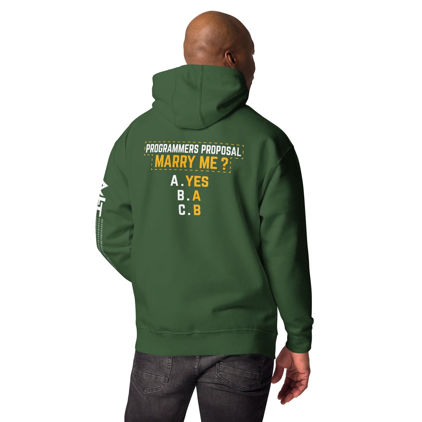 Programmers' Proposal - Unisex Hoodie ( Back Print ) by DarkByteGear