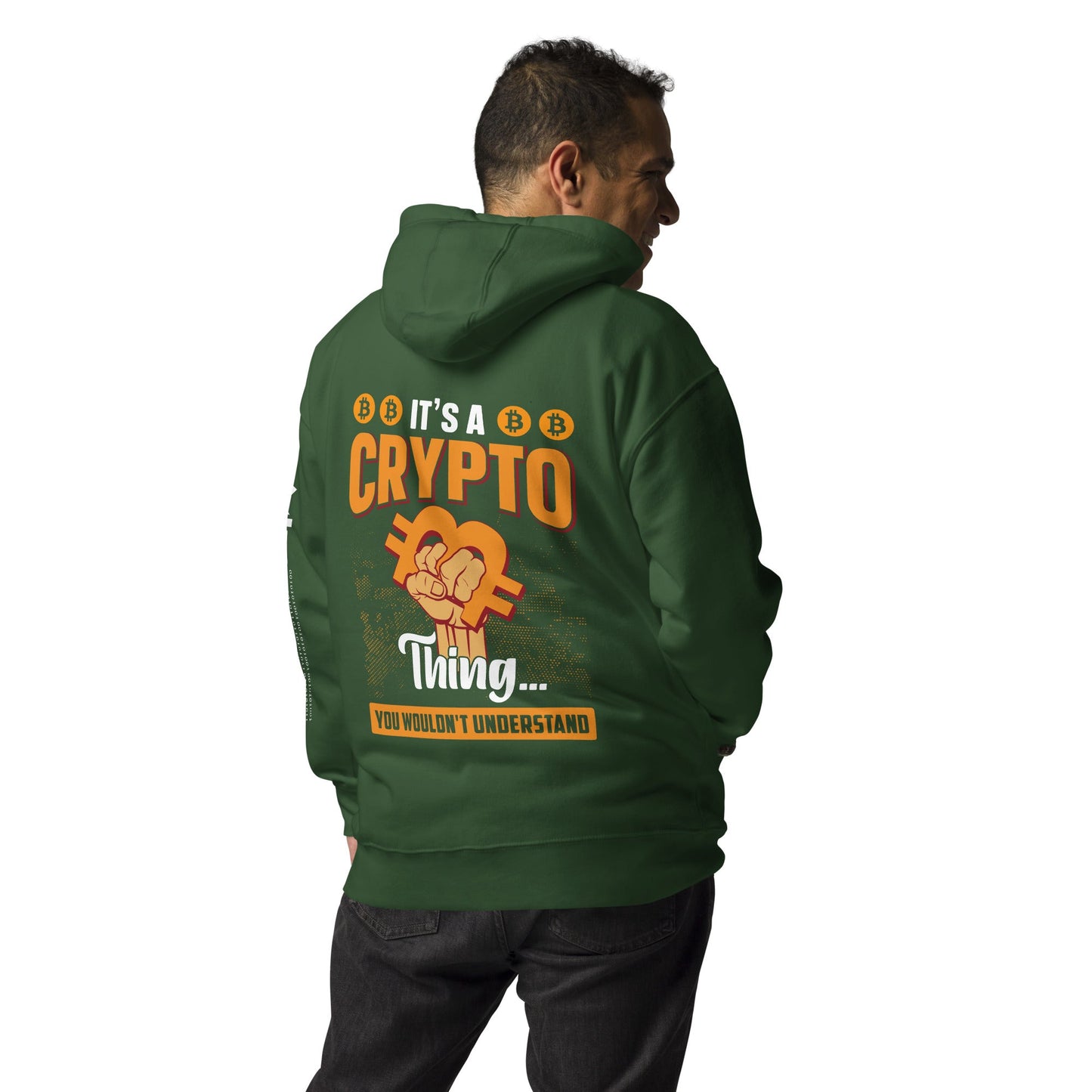 It's a Crypto thing you wouldn't understand - Unisex Hoodie ( Back Print ) by DarkByteGear