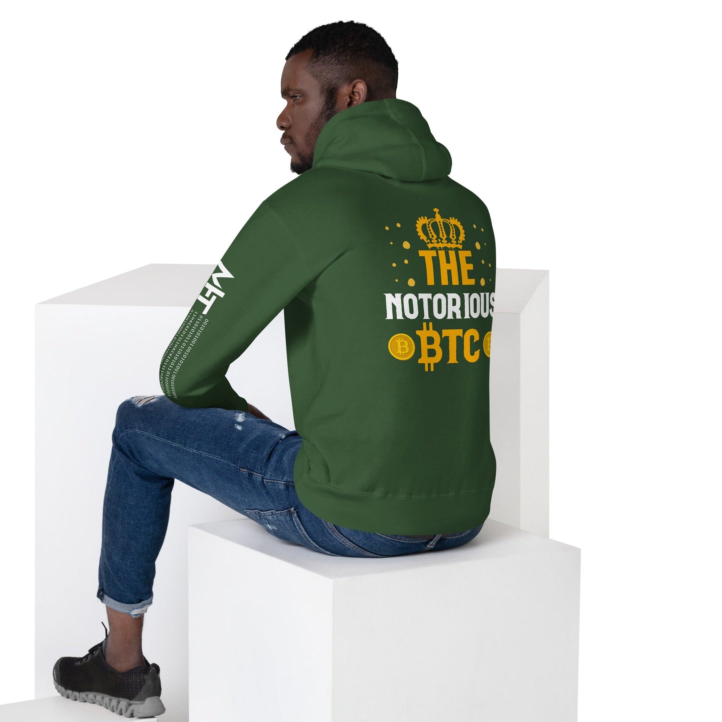 The Notorious Bitcoin - Unisex Hoodie ( Back Print ) by DarkByteGear