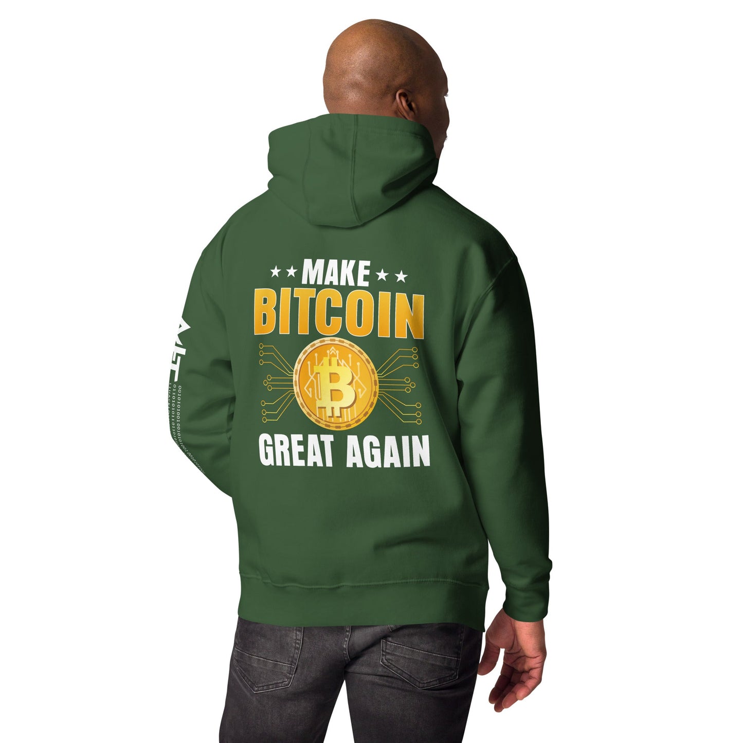 Make Bitcoin Great again Unisex Hoodie ( Back Print ) by DarkByteGear