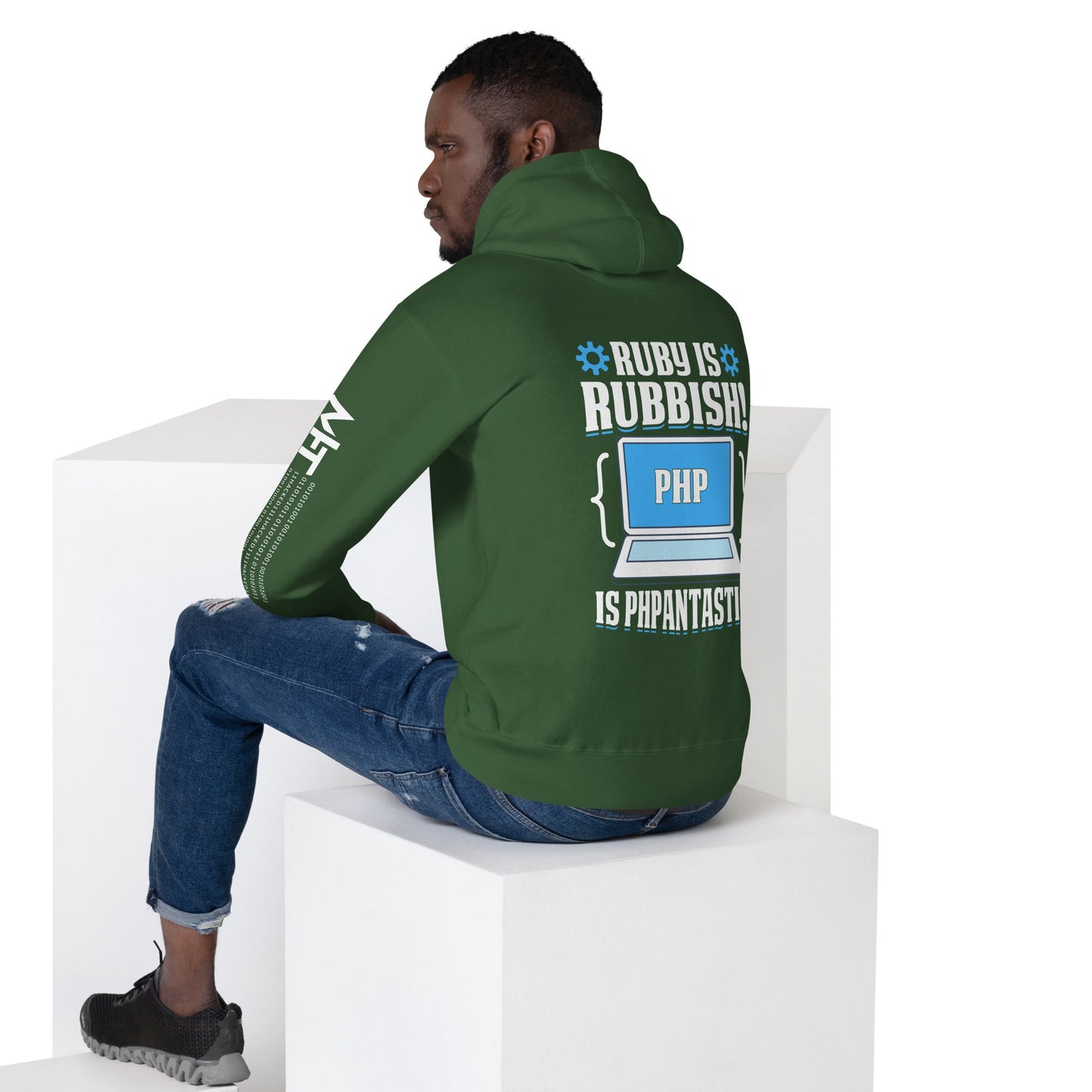 Ruby is Rubbish - Unisex Hoodie ( Back Print ) by DarkByteGear