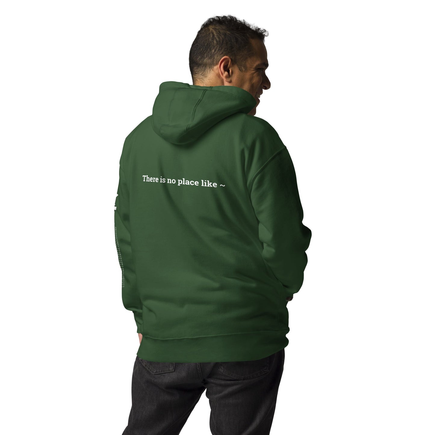 There is no Place like ~ - Unisex Hoodie ( Back Print ) by DarkByteGear