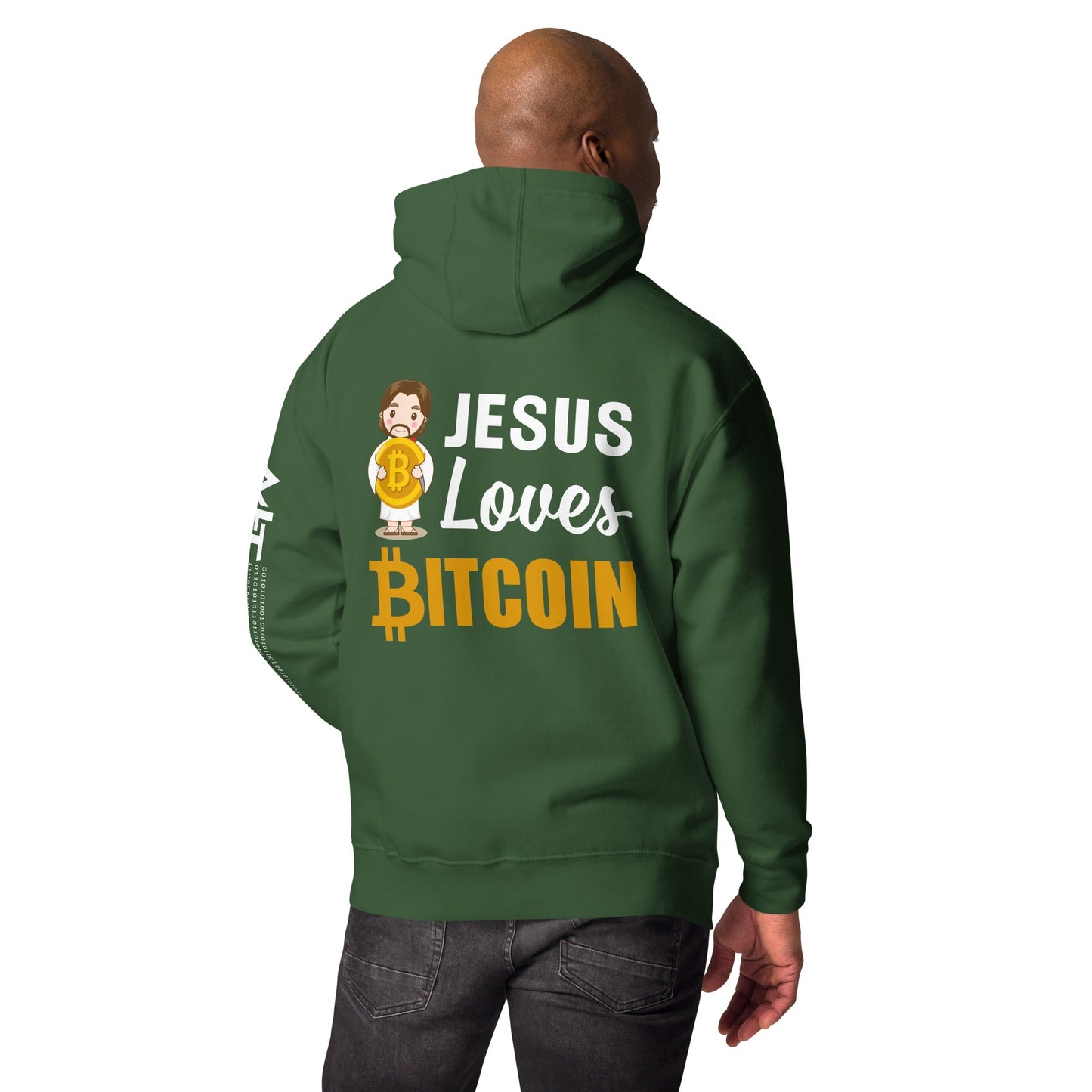 Jesus loves Bitcoin - Unisex Hoodie by DarkByteGear