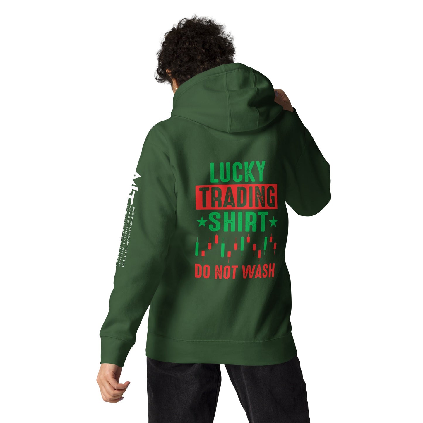 Lucky trading shirt do not Wash - Unisex Hoodie ( Back Print ) by DarkByteGear